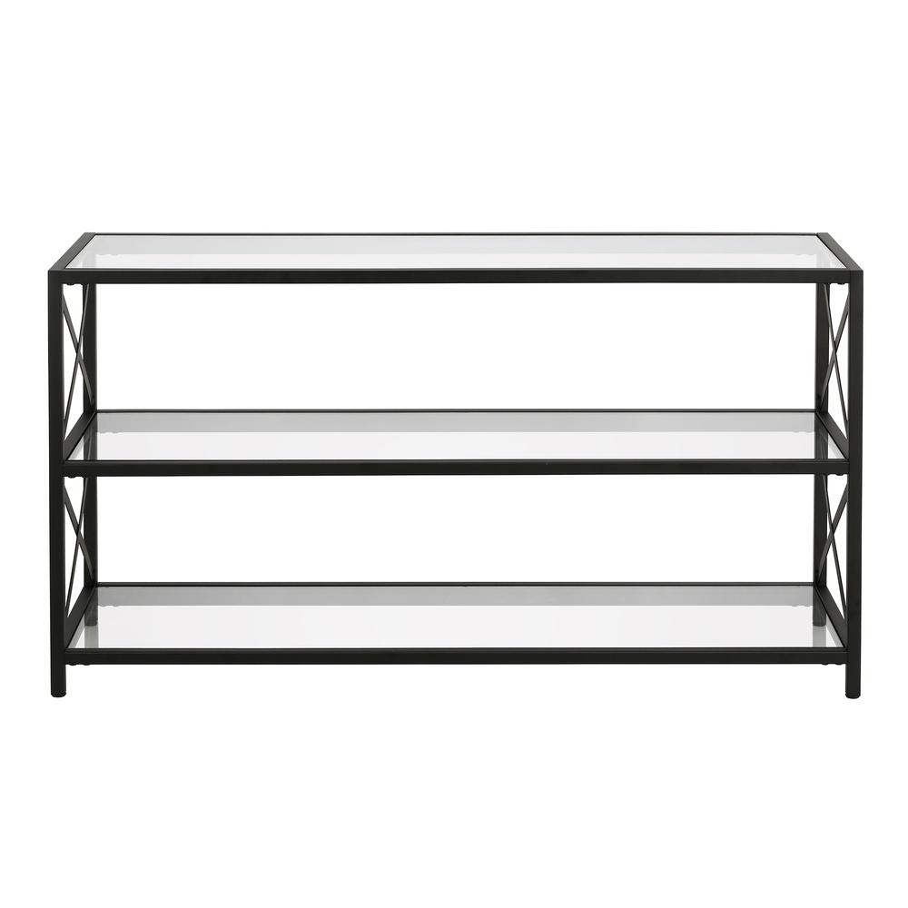 Hutton Rectangular TV Stand for TV's up to 50" in Blackened Bronze. Picture 3