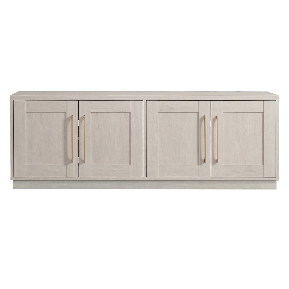 Tillman Rectangular TV Stand for TV's up to 80" in Alder White. Picture 3