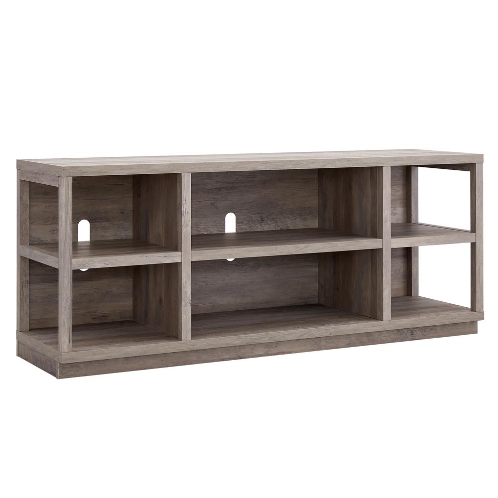 Freya Rectangular TV Stand for TV's up to 65" in Gray Oak. Picture 1