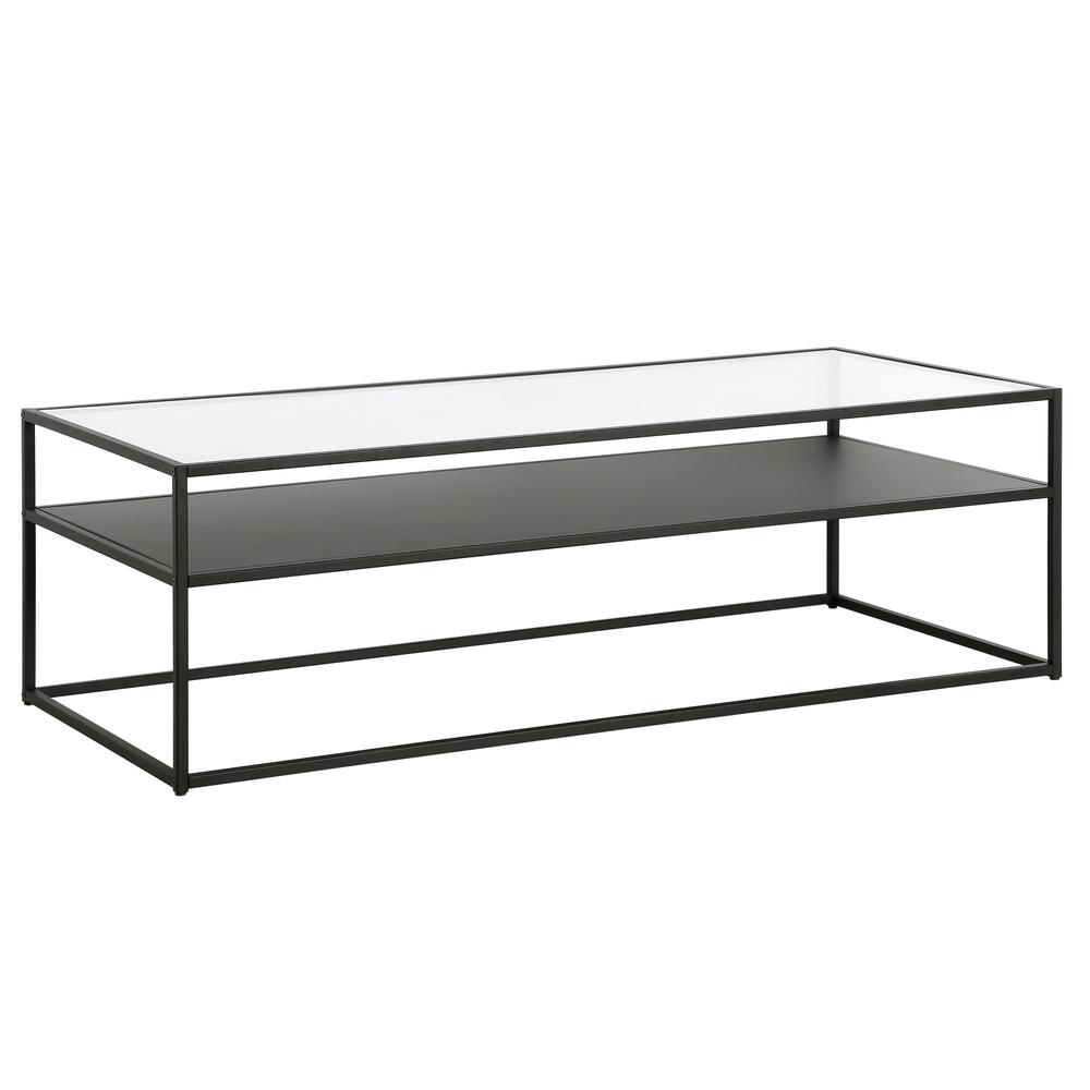 Ada 54'' Wide Rectangular Coffee Table in Blackened Bronze. Picture 1