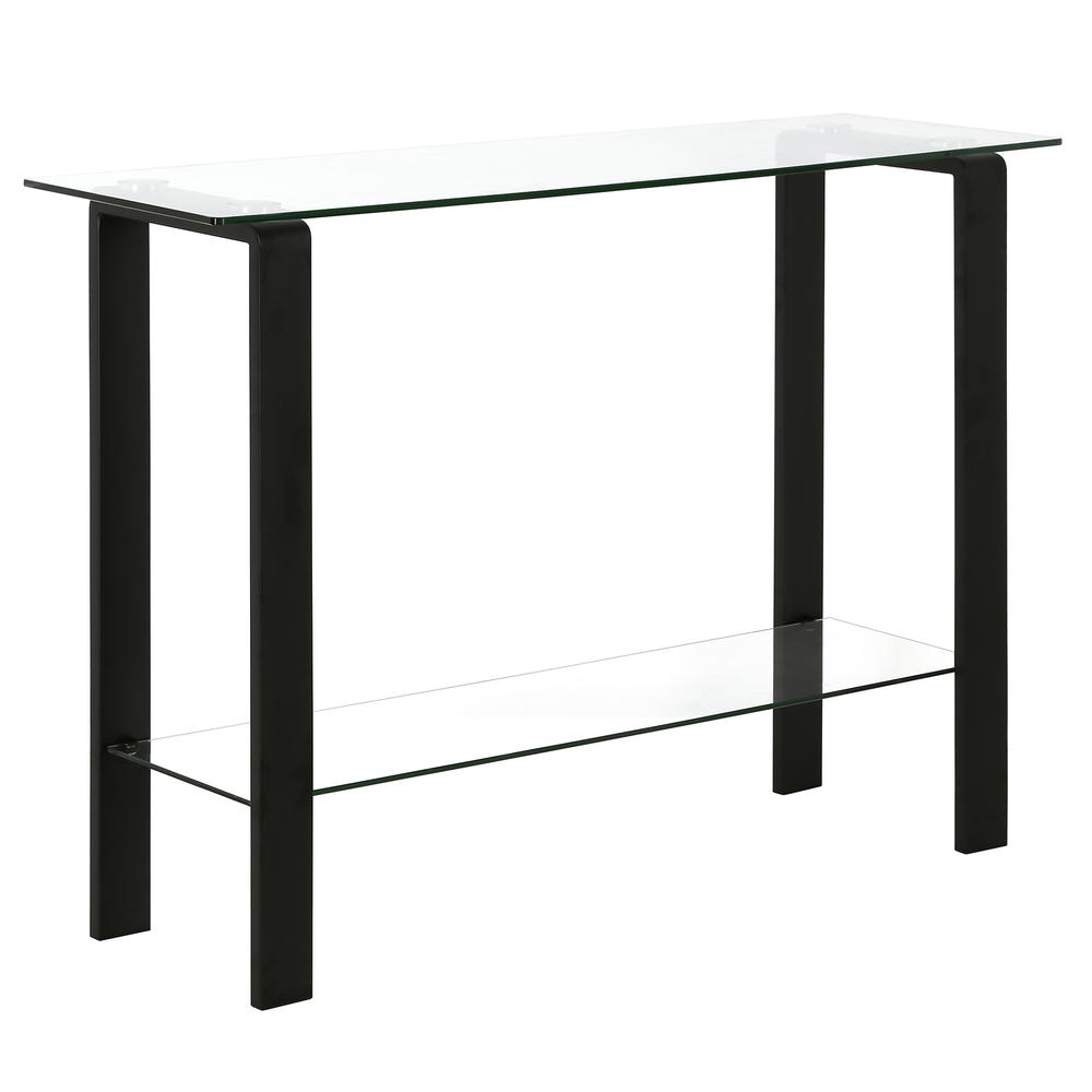 Asta 42'' Wide Rectangular Console Table in Blackened Bronze. Picture 1