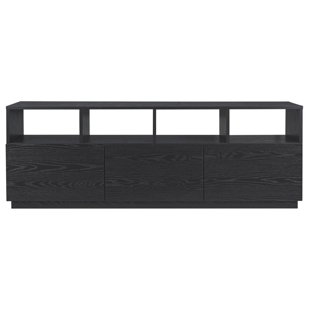 Cumberland Rectangular TV Stand for TV's up to 80" in Black Grain. Picture 3