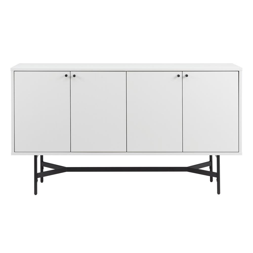 Richmond 58" Wide Rectangular Buffet Table in White. Picture 3