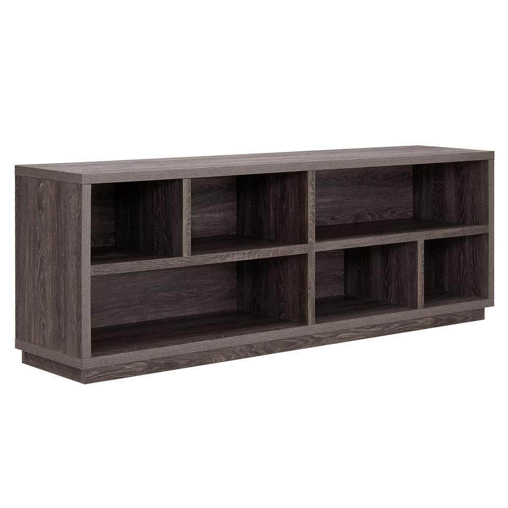 Bowman Rectangular TV Stand for TV's up to 75" in Burnished Oak. Picture 1