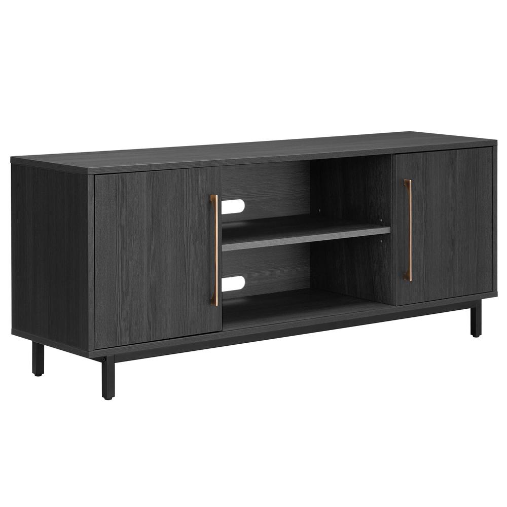 Julian Rectangular TV Stand for TV's up to 65" in Charcoal Gray. Picture 1