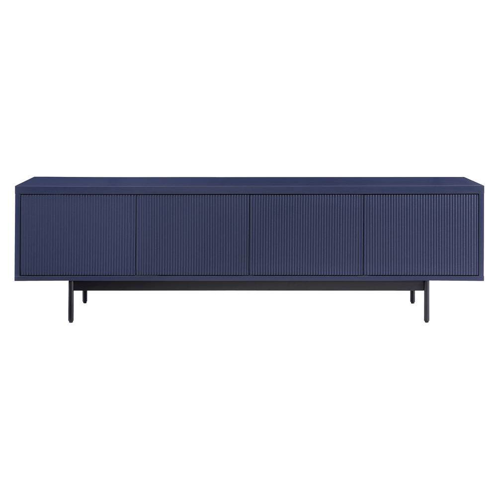 Whitman Rectangular TV Stand for TV's up to 75" in Dark Blue. Picture 3