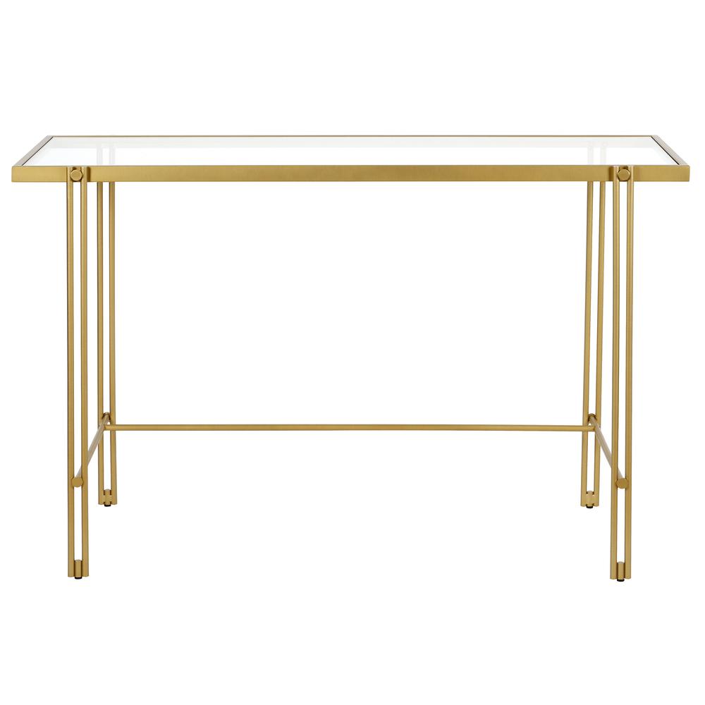 Inez Rectangular 48'' Wide Desk in Brass. Picture 3