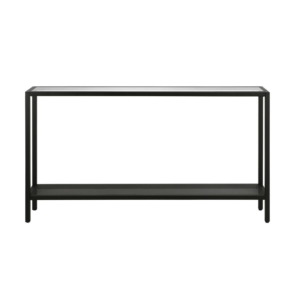 Rigan 55'' Wide Rectangular Console Table in Blackened Bronze. Picture 3