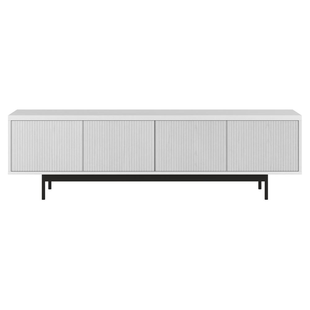 Whitman Rectangular TV Stand for TV's up to 75" in White. Picture 3