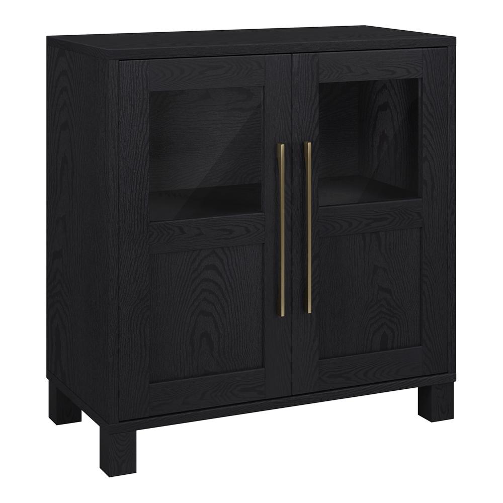 Holbrook 28" Wide Rectangular Accent Cabinet in Black Grain. Picture 1
