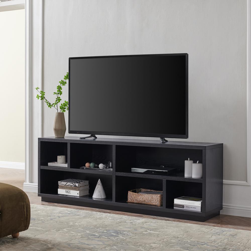 Bowman Rectangular TV Stand for TV's up to 75" in Black Grain. Picture 2