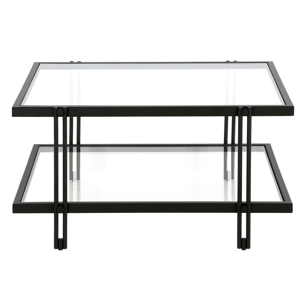 Inez 32'' Wide Square Coffee Table in Blackened Bronze. Picture 3