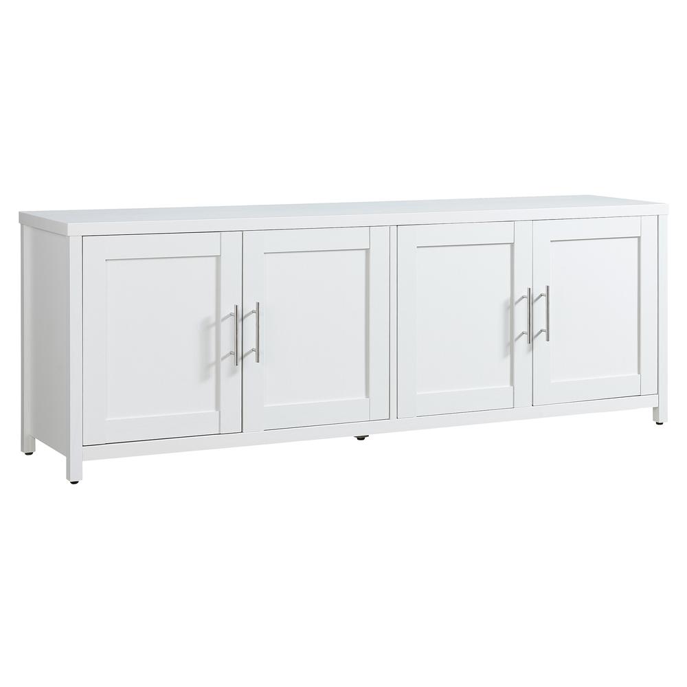 Strahm Rectangular TV Stand for TV's up to 75" in White. Picture 1