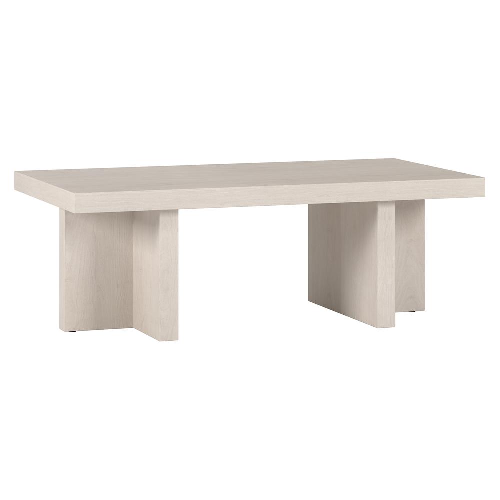Dimitra 44" Wide Rectangular Coffee Table in Alder White. Picture 1