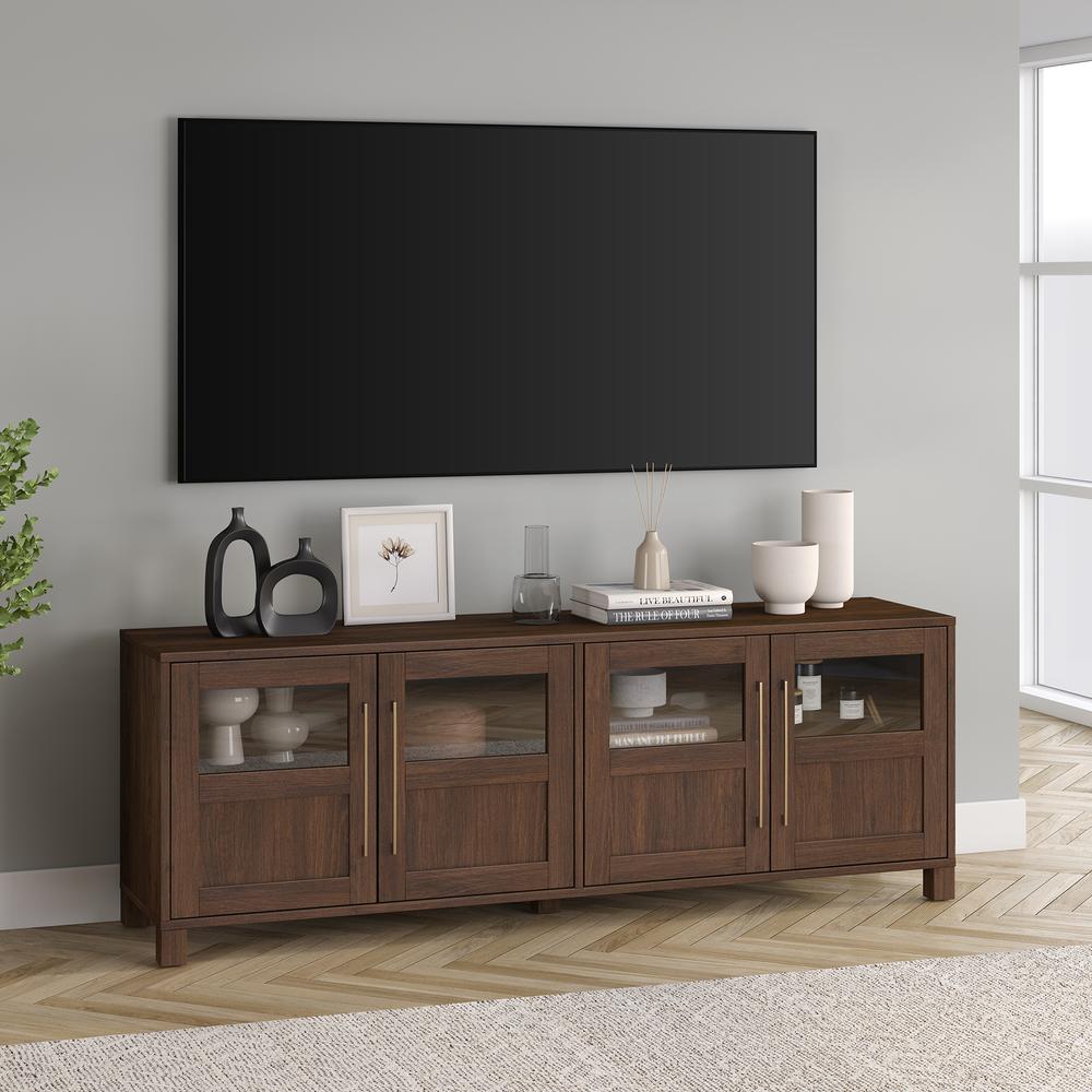 Holbrook Rectangular TV Stand for TV's up to 75" in Alder Brown. Picture 4