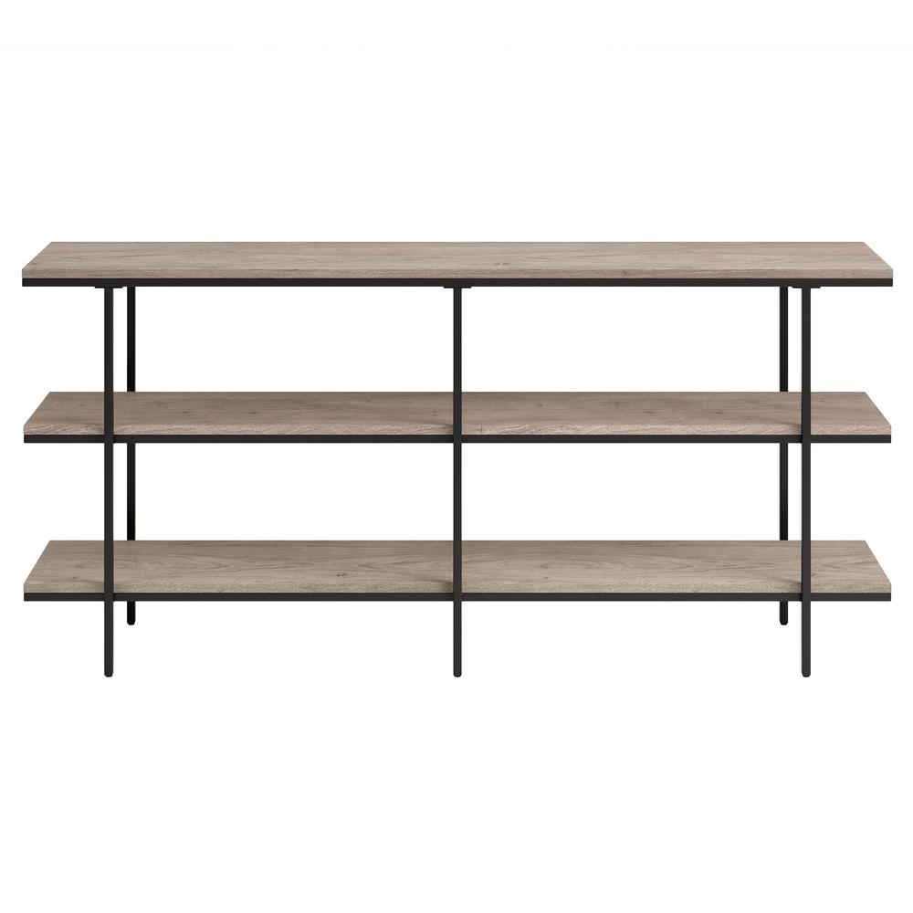Harper 64'' Wide Rectangular Console Table in Antiqued Gray Oak. Picture 3