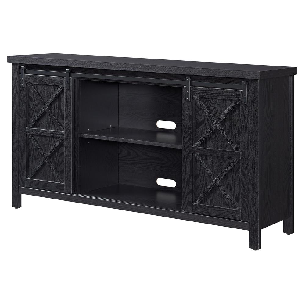 Elmwood Rectangular TV Stand for TV's up to 65" in Black Grain. Picture 3