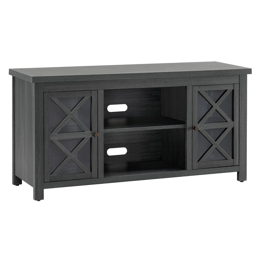 Colton Rectangular TV Stand for TV's up to 55" in Charcoal Gray. Picture 1