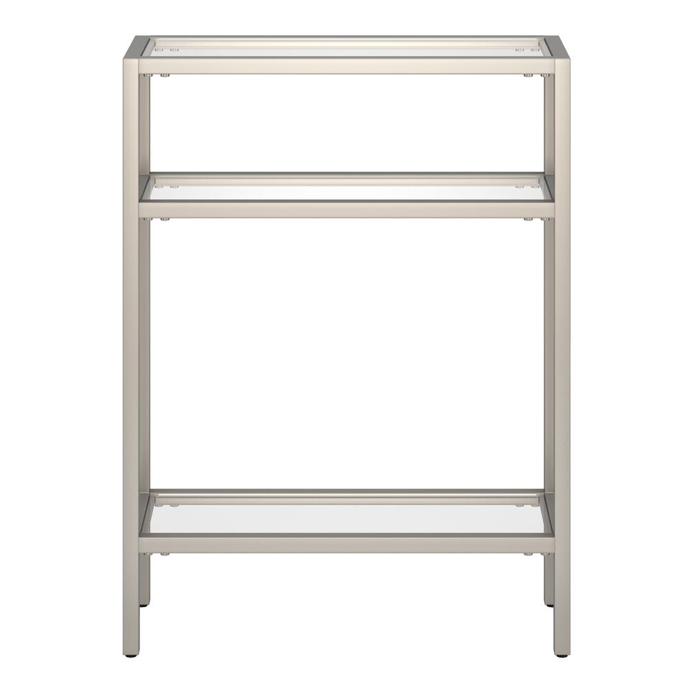 Sivil 22'' Wide Rectangular Console Table in Satin Nickel. Picture 3
