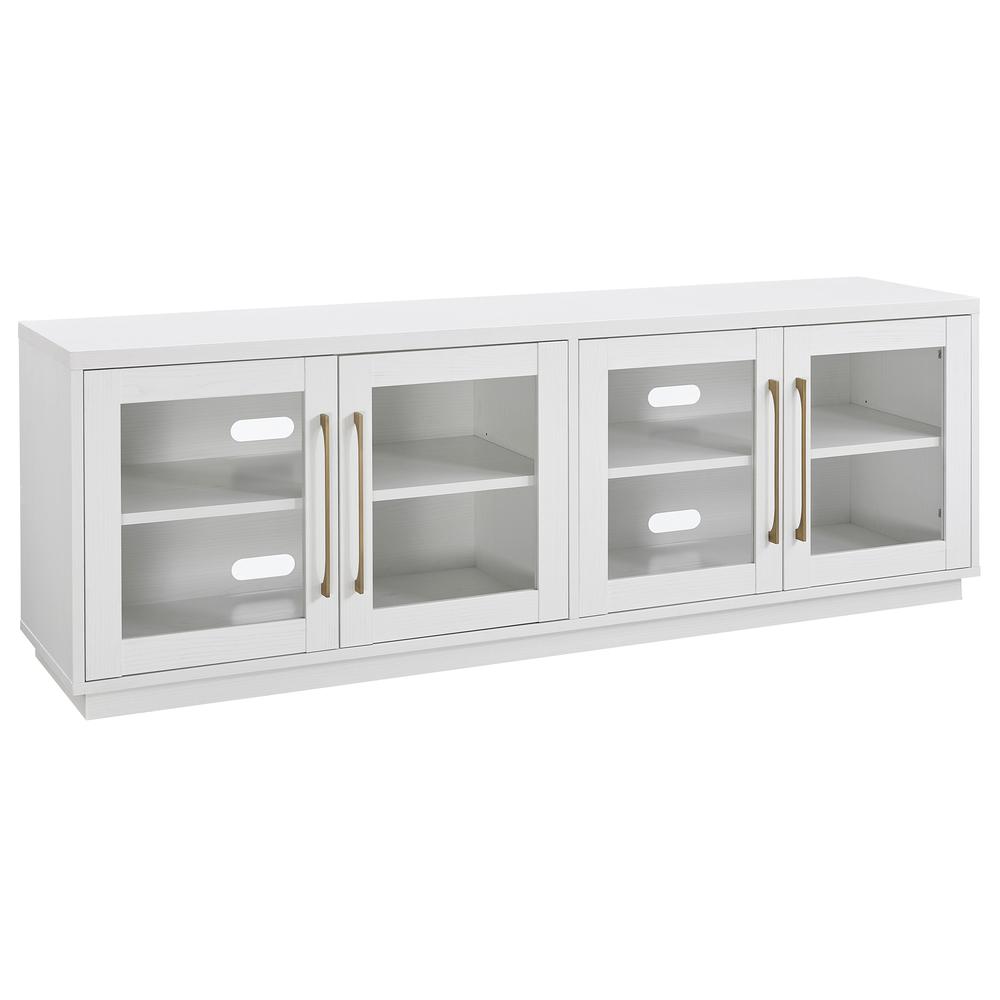Donovan Rectangular TV Stand for TV's up to 80" in White. Picture 1