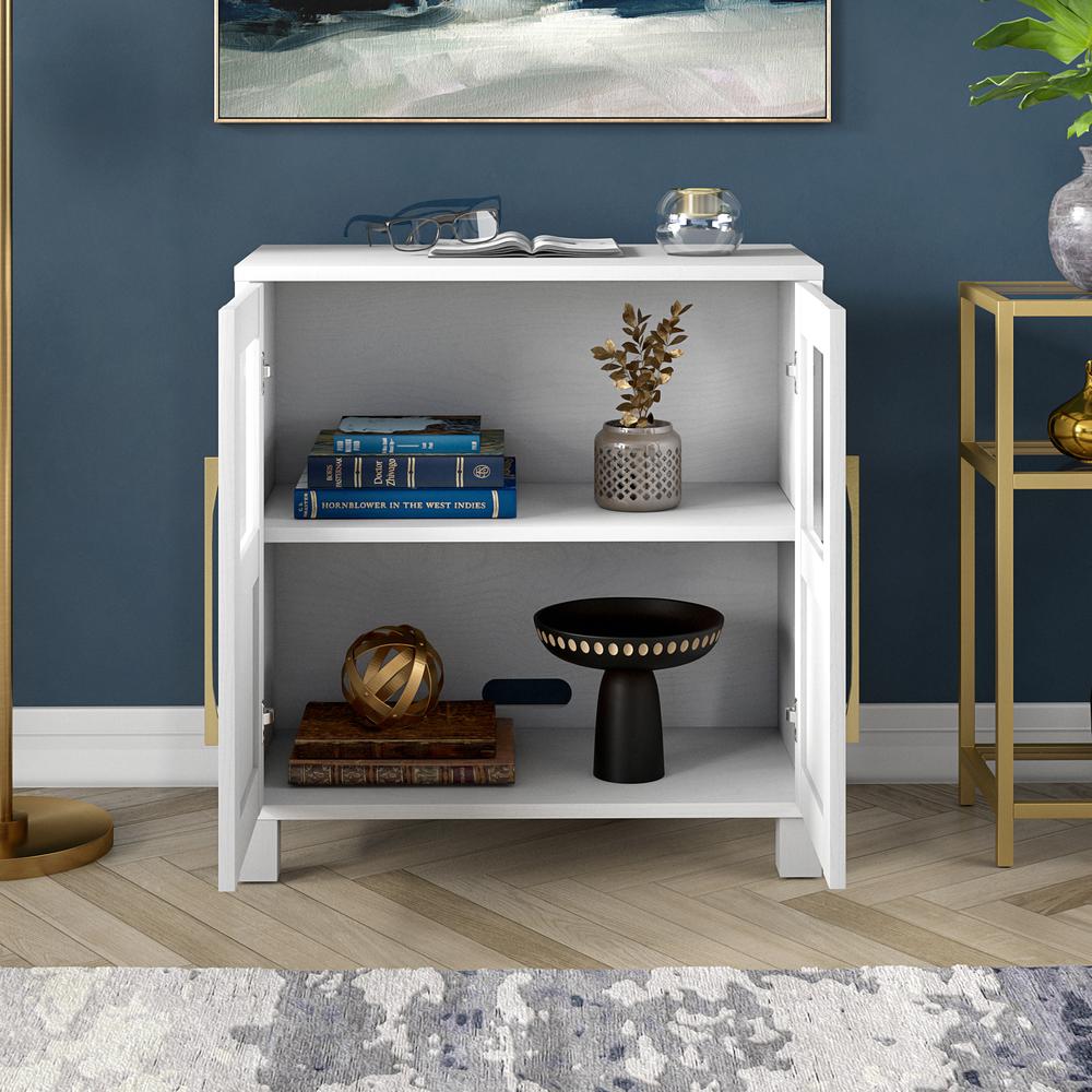 Holbrook 28" Wide Rectangular Accent Cabinet in White. Picture 4