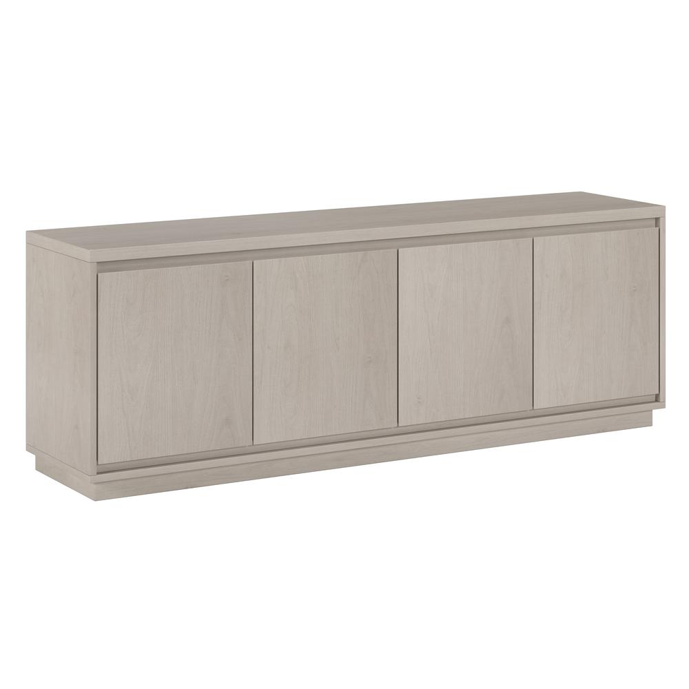 Presque Rectangular TV Stand for TV's up to 75" in Alder White. Picture 1