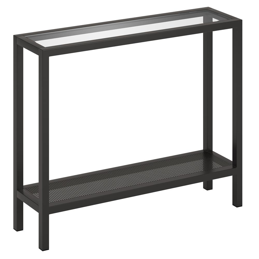Rigan 36'' Wide Rectangular Console Table in Blackened Bronze. Picture 1