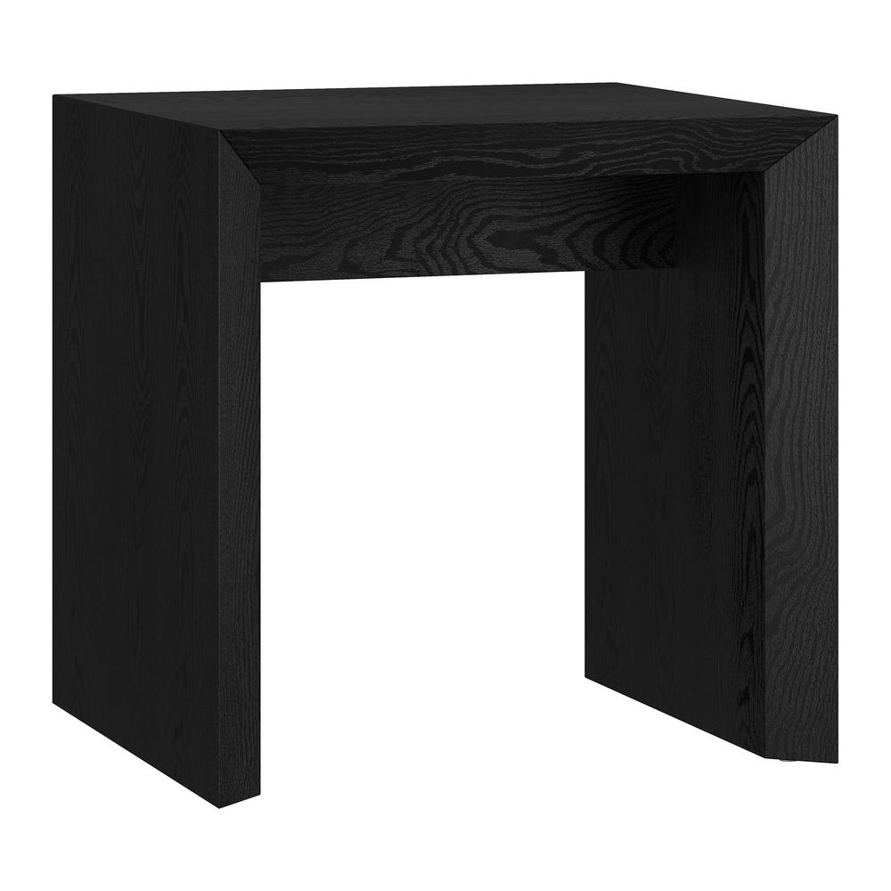 Oswin 22" Wide Rectangular Side Table in Black Grain. Picture 1