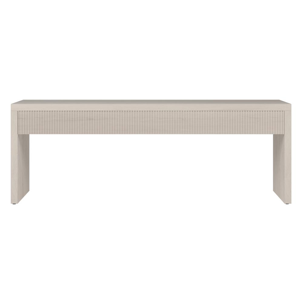 Lawrence 48" Wide Rectangular Coffee Table in Alder White. Picture 3