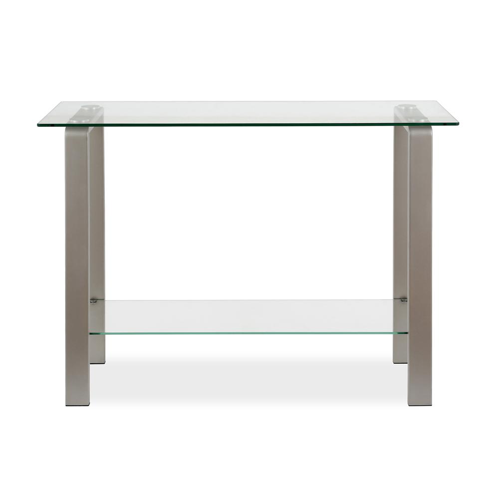 Asta 42'' Wide Rectangular Console Table in Nickel. Picture 3