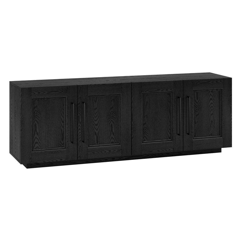 Merrimac Rectangular TV Stand for TV's up to 75" in Black Grain. Picture 1