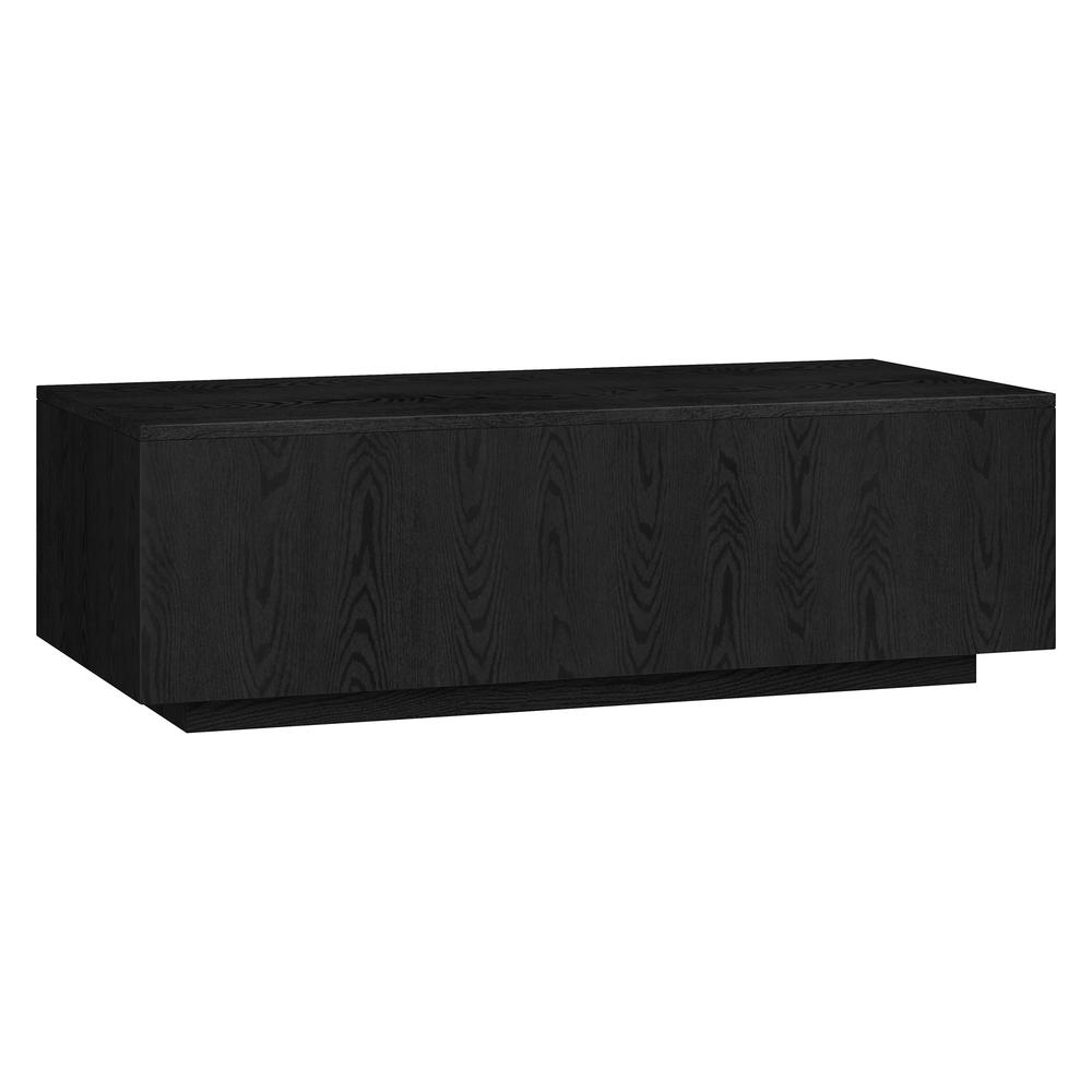 Paxton 48" Wide Rectangular Coffee Table in Black Grain. Picture 1
