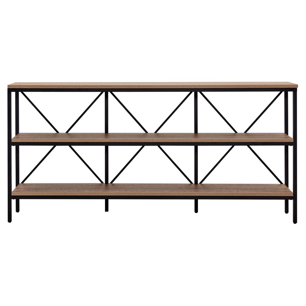 Kira 64" Wide Rectangular Console Table in Blackened Bronze/Golden Brown. Picture 3