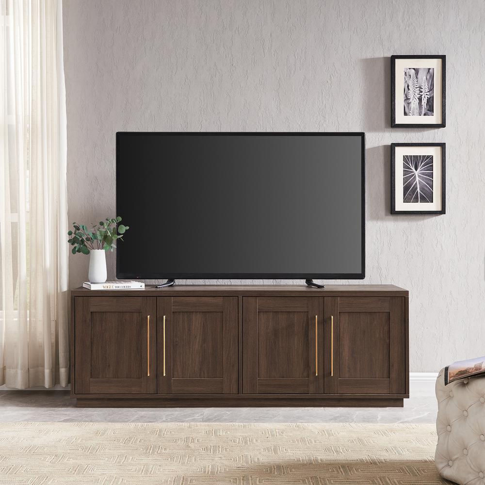 Tillman Rectangular TV Stand for TV's up to 80" in Alder Brown. Picture 4