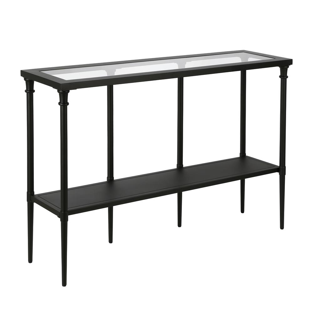 Dafna 45'' Wide Rectangular Console Table in Blackened Bronze. Picture 1