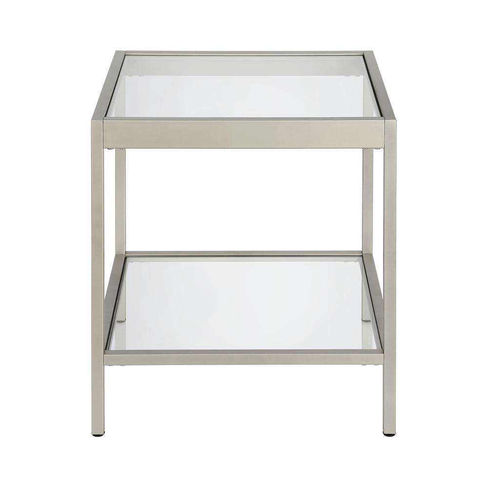 Alexis 20'' Wide Square Side Table in Nickel. Picture 3