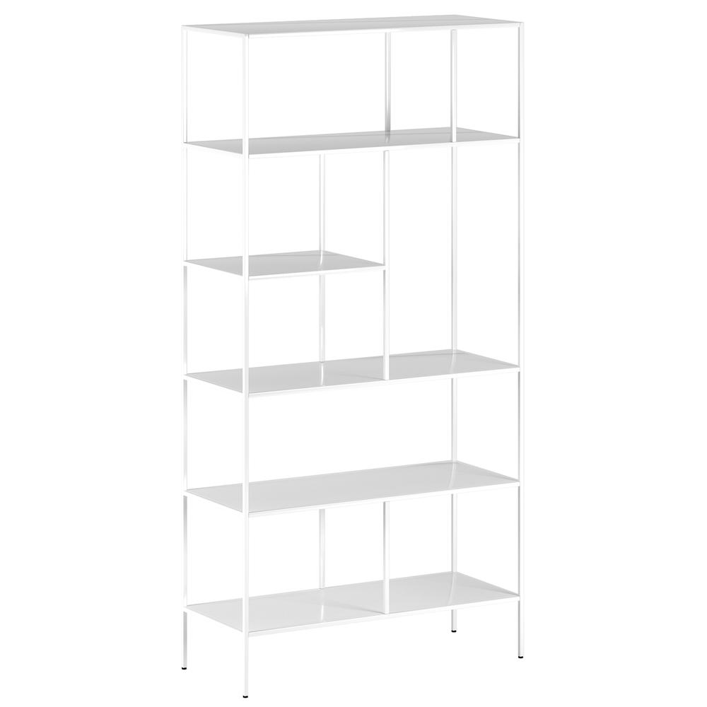 Winthrop 72'' Tall Rectangular Bookcase in White. Picture 1