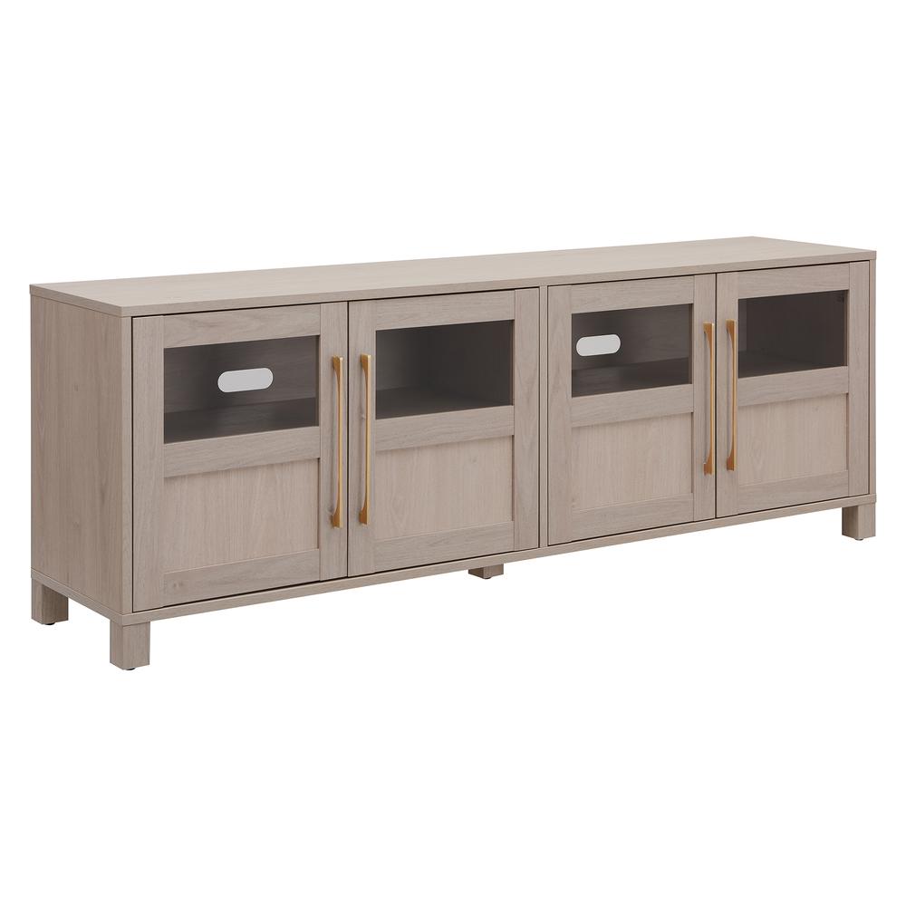 Holbrook Rectangular TV Stand for TV's up to 75" in Alder White. Picture 1