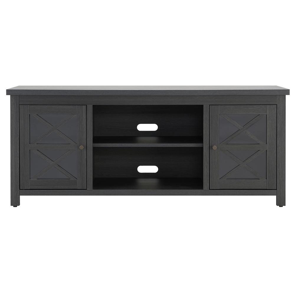 Colton Rectangular TV Stand for TV's up to 65" in Charcoal Gray. Picture 3