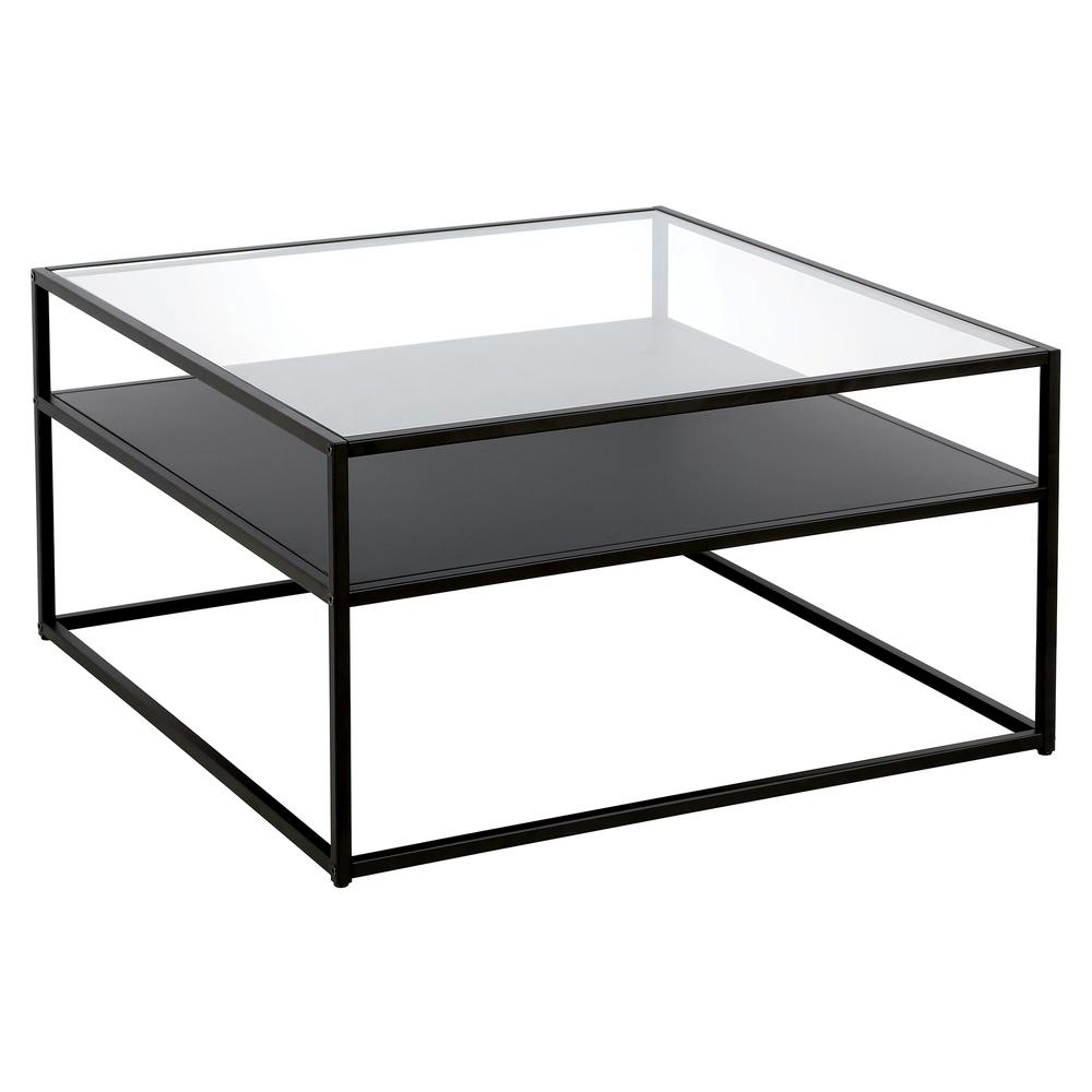 Ada 32'' Wide Square Coffee Table in Blackened Bronze. Picture 1