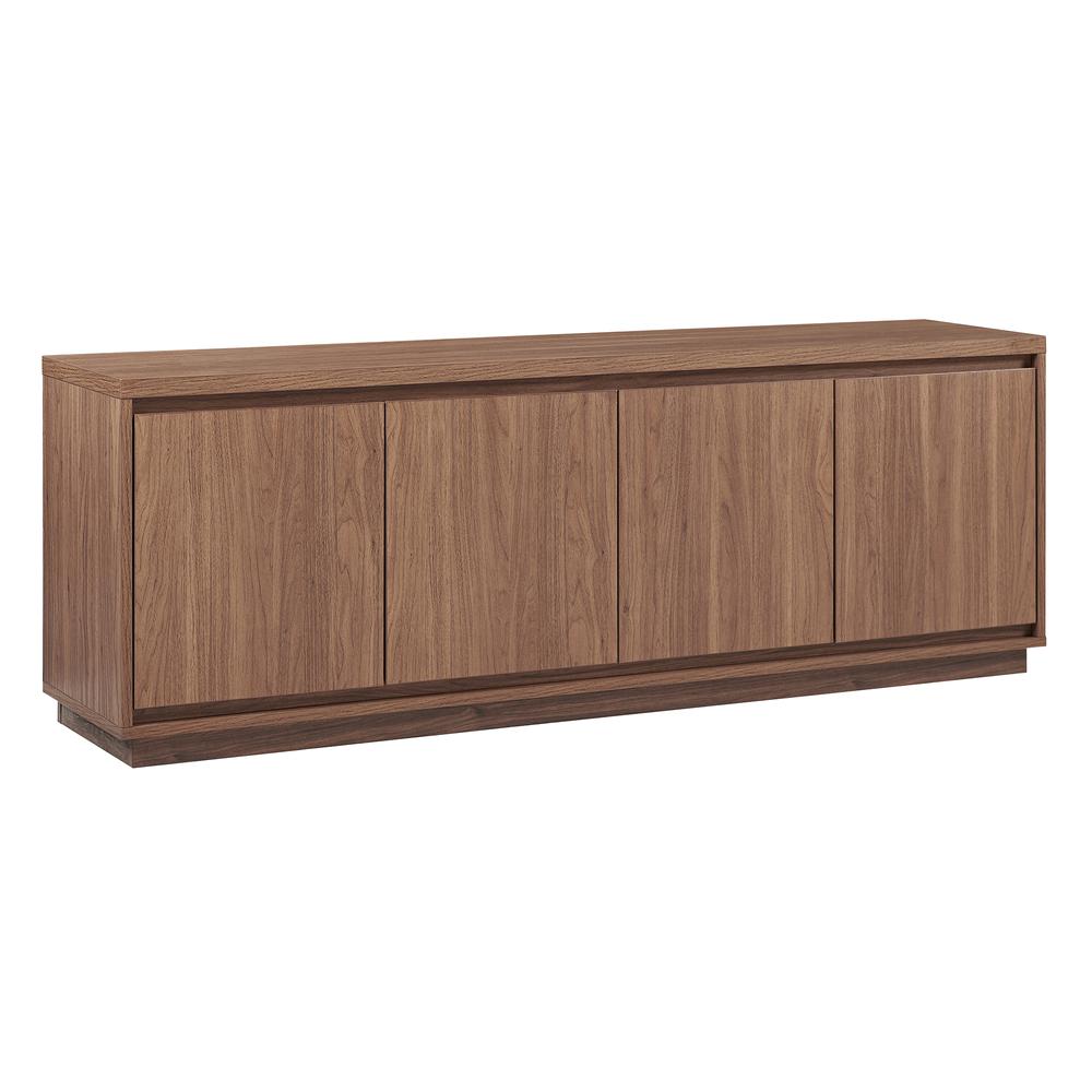 Presque Rectangular TV Stand for TV's up to 75" in Satin Walnut. Picture 2