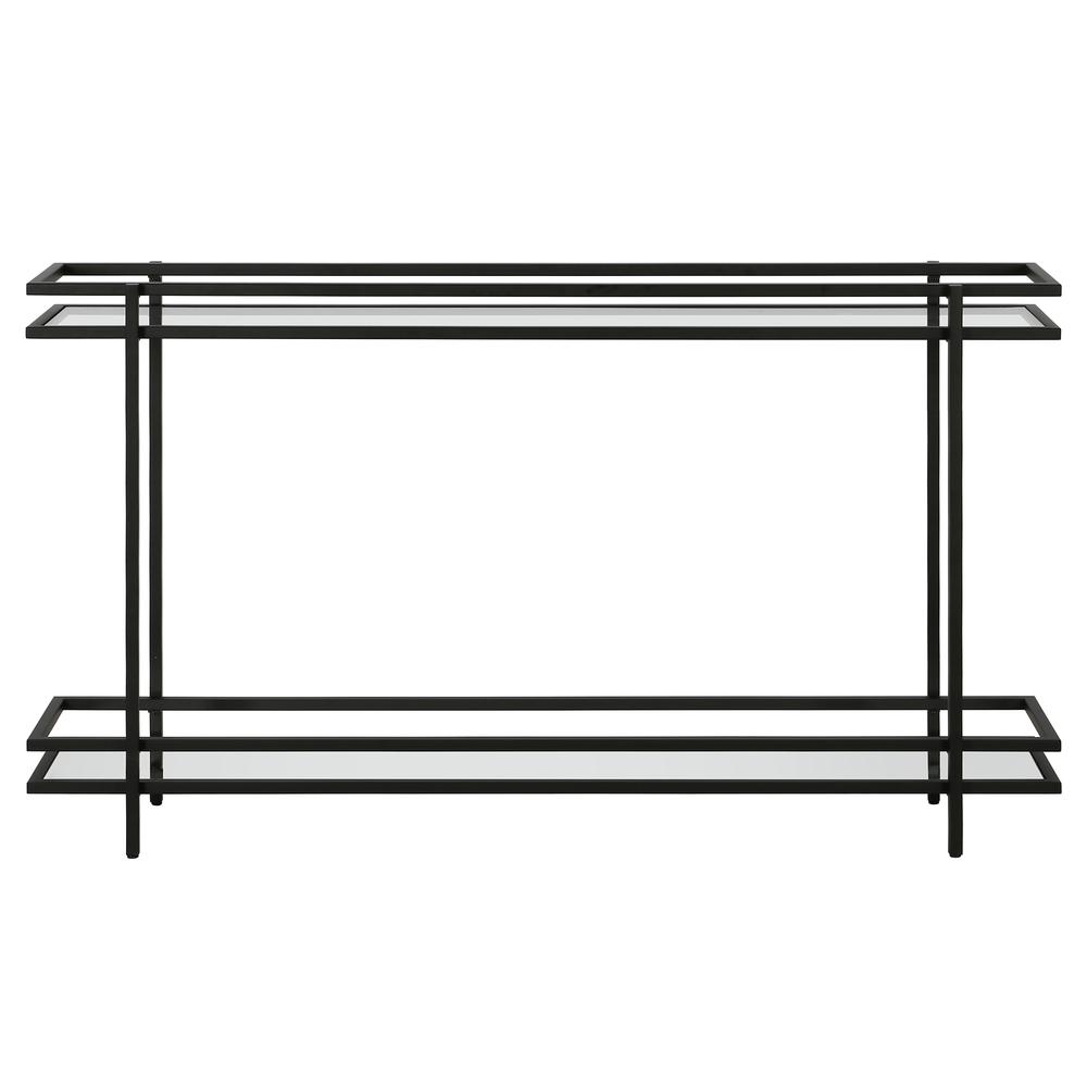 Robillard 25'' Wide Rectangular Console Table in Blackened Bronze. Picture 3