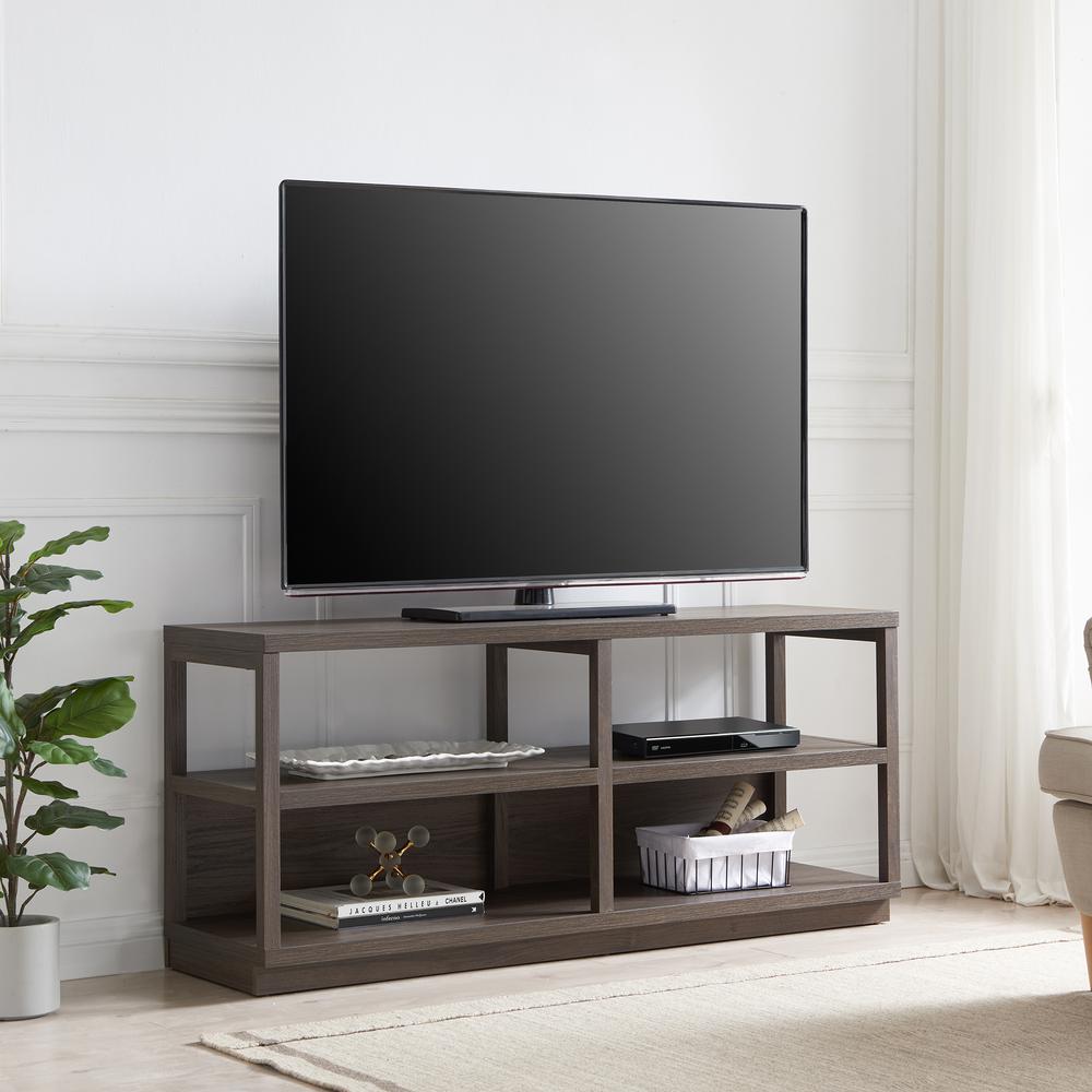 Thalia Rectangular TV Stand for TV's up to 60" in Alder Brown. Picture 2