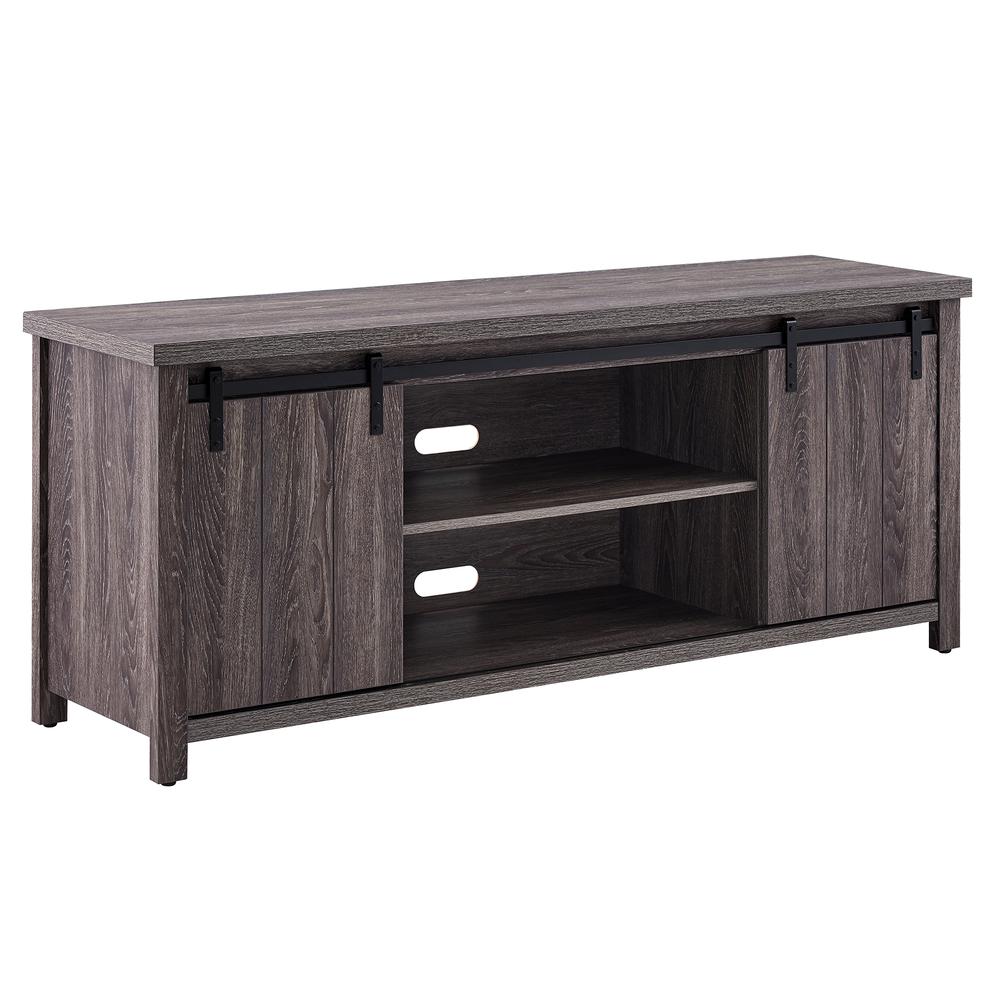 Deacon Rectangular TV Stand for TV's up to 65" in Burnished Oak. Picture 1