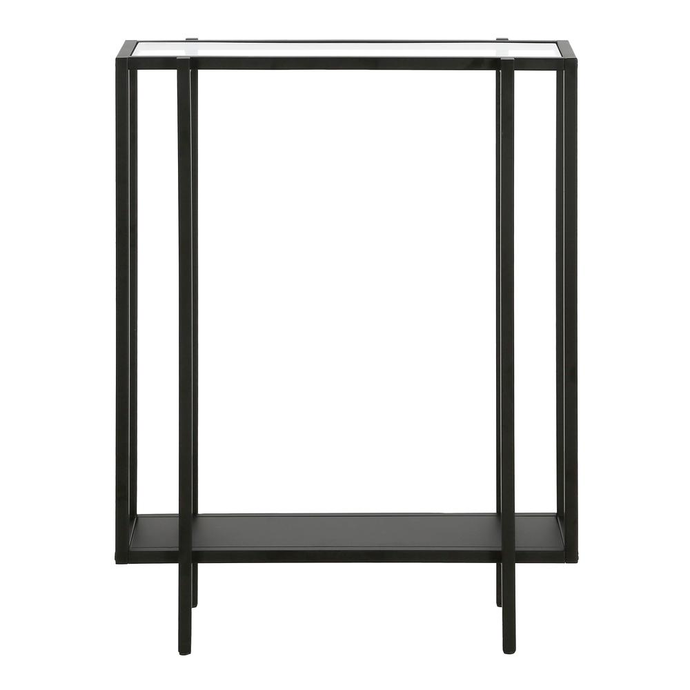Vireo 22'' Wide Rectangular Console Table with Metal Shelf in Blackened Bronze. Picture 3