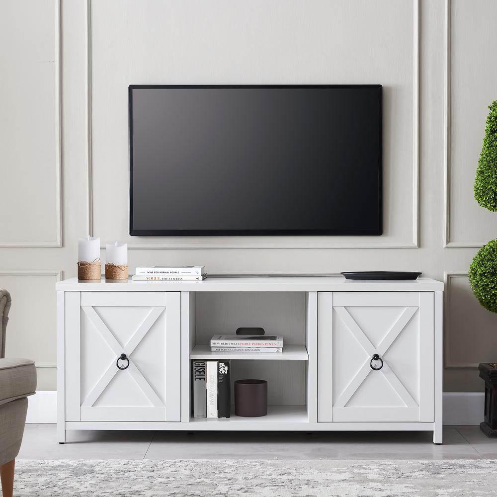 Granger Rectangular TV Stand for TV's up to 65" in White. Picture 4