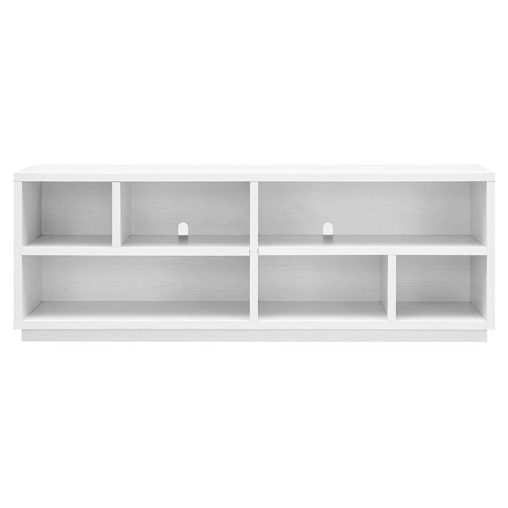 Bowman Rectangular TV Stand for TV's up to 75" in White. Picture 3