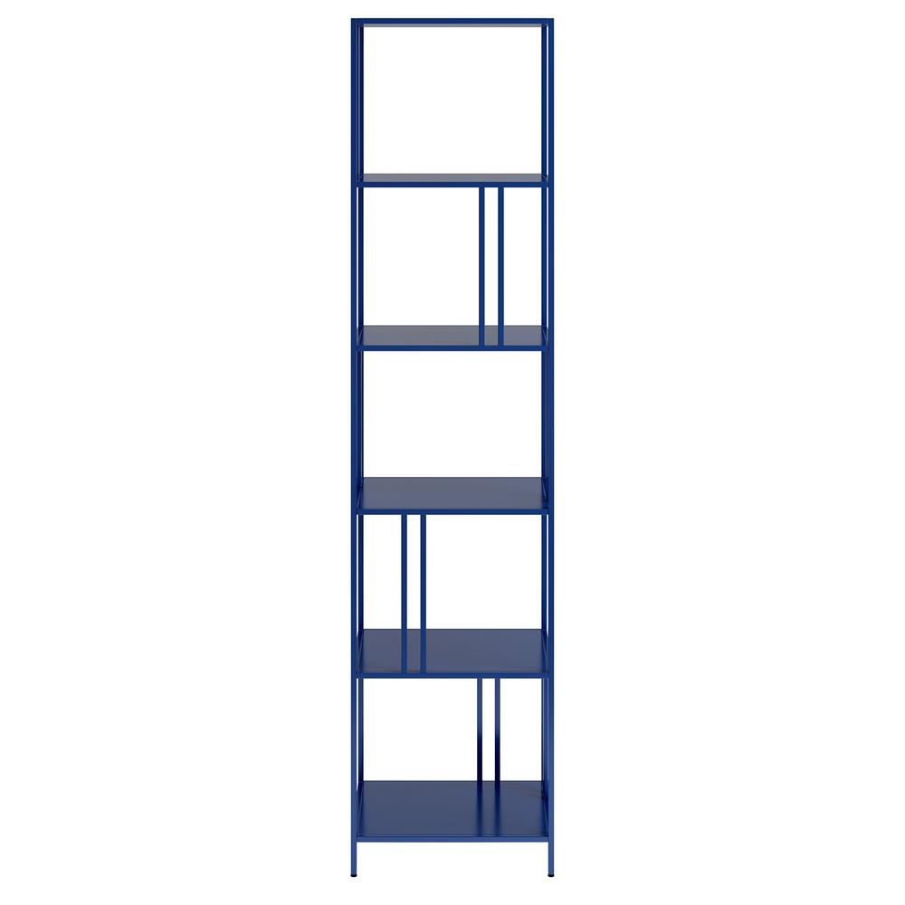 Cortland 18'' Wide Rectangular Bookcase in Mykonos Blue. Picture 3