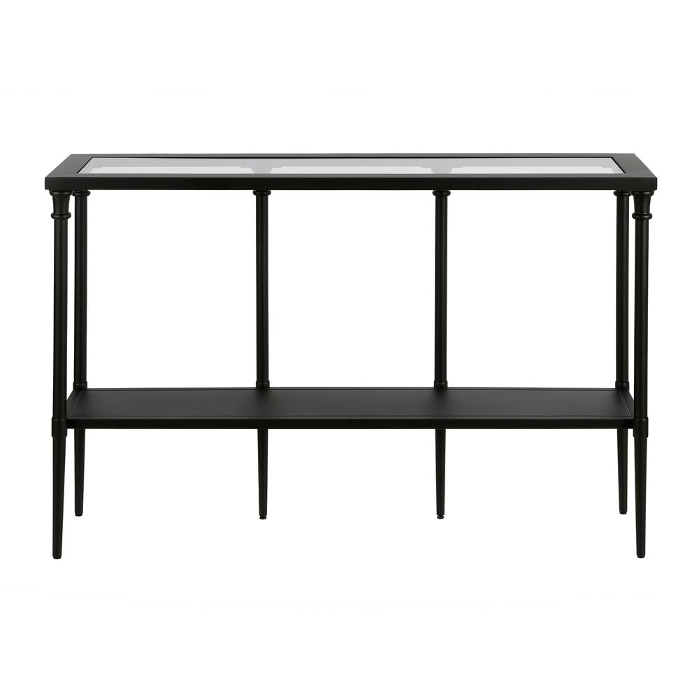 Dafna 45'' Wide Rectangular Console Table in Blackened Bronze. Picture 3