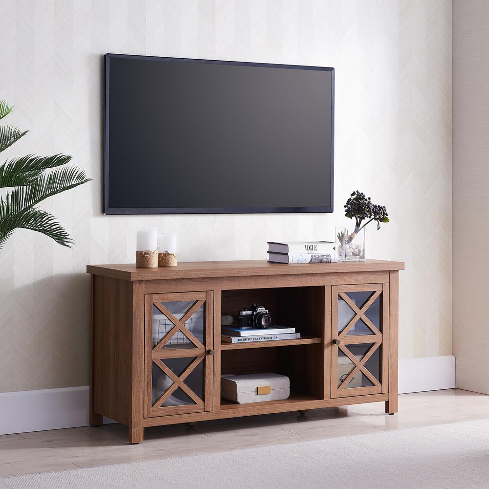 Colton Rectangular TV Stand for TV's up to 55" in Golden Oak. Picture 5